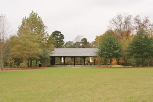 pavilion from meadow         